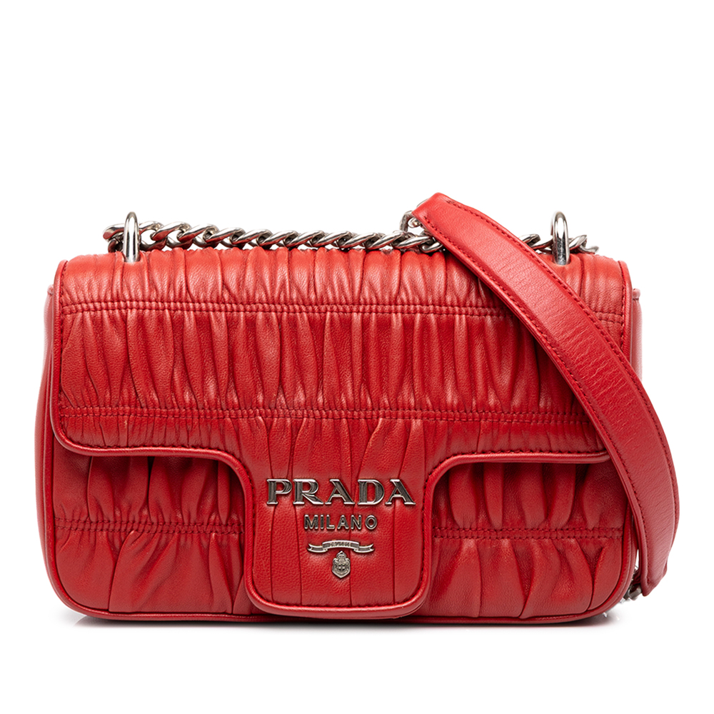 Pre-Loved Prada Nappa Gaufre Chain Flap